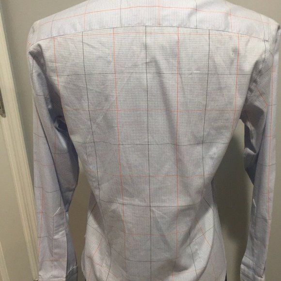 Collared Shirt Blue Striped Black Red Size Small - Picture 5 of 7